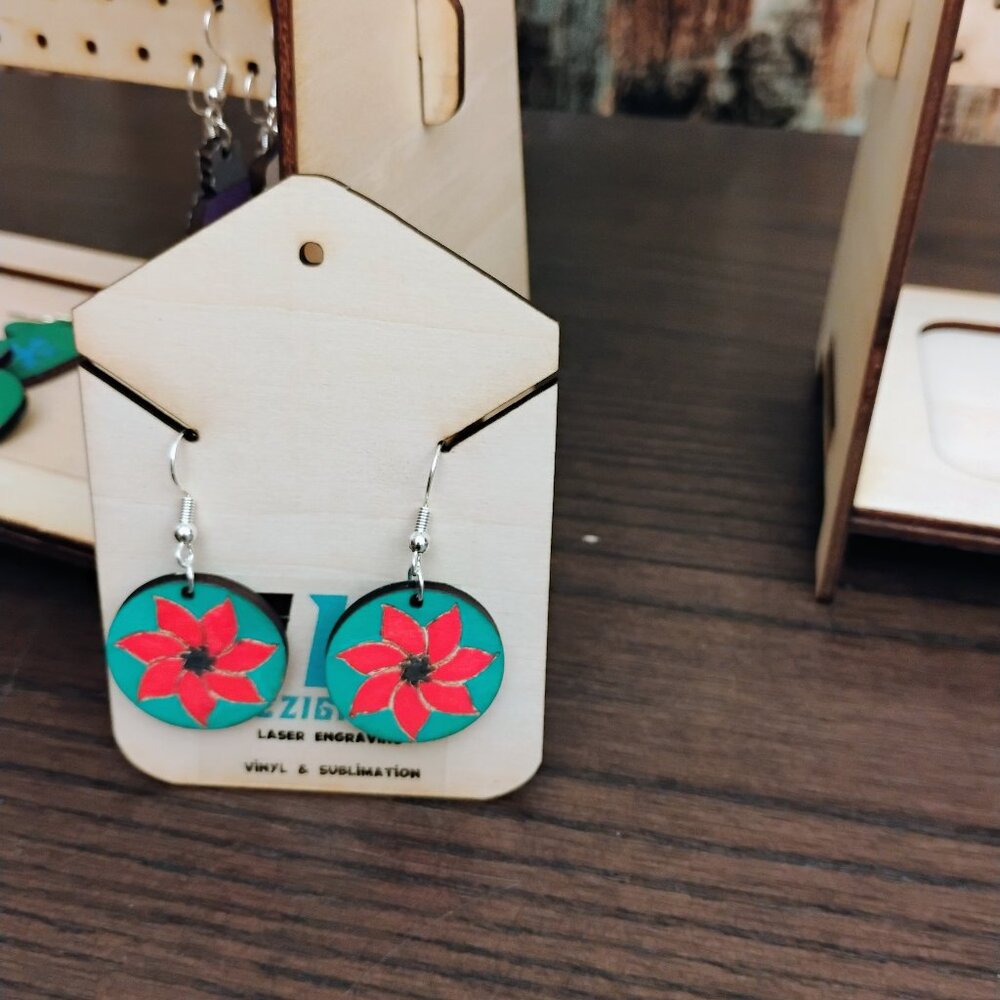 Poinsettia Dangle Earrings
